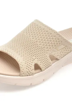 Papuci SKECHERS bej, 141425, din material textil imagine