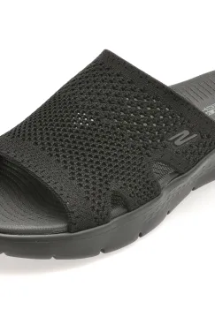 Papuci SKECHERS negri, 141425, din material textil imagine