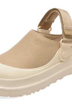 Papuci UGG bej, GOLDENGLOW CANVAS CLOG, din material textil imagine