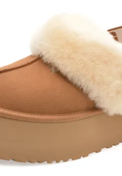 Papuci UGG maro, FUNKETTE, din piele intoarsa imagine