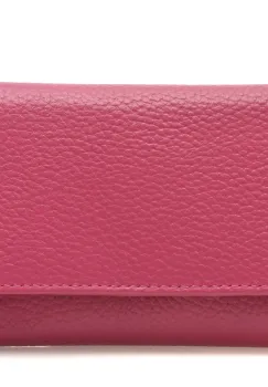 Portofel fucsia, 6611, din piele naturala imagine