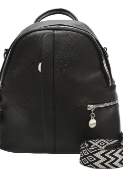 Rucsac FLAVIA PASSINI negru, 3992, din piele ecologica imagine