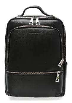 Rucsac MARIO FERRETTI negru, 8442, din piele naturala imagine