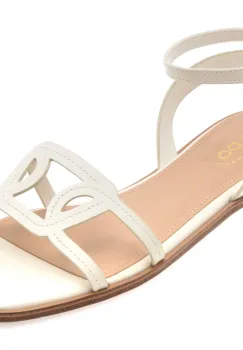Sandale ALDO albe, GREENGROVE 100, din piele naturala imagine