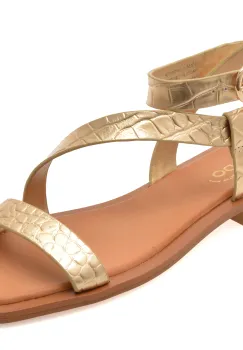 Sandale ALDO aurii, 13966798, din piele croco imagine