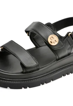 Sandale ALDO negre, LINETTE 001, din piele ecologica imagine