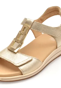 Sandale ARA aurii, 34804, din piele naturala imagine