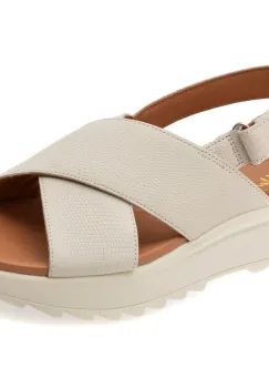 Sandale CLARKS albe, DASLIWI, din piele naturala imagine