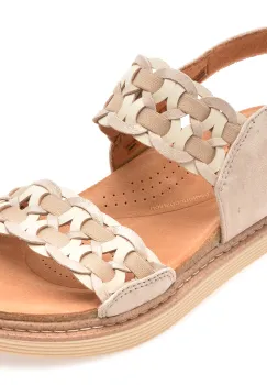 Sandale CLARKS argintii, ARWELL GLIDE, din piele naturala imagine