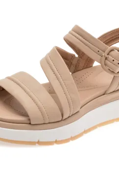 Sandale CLARKS bej, TUSCAN STRAP, din piele naturala imagine