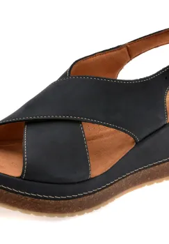 Sandale CLARKS bleumarin, KASSSTE, din nabuc imagine