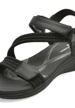 Sandale CLARKS negre, BRINKLEY RAE SUN, din material textil imagine