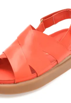 Sandale CLARKS rosii, ARISTELLA SUN, din piele naturala imagine