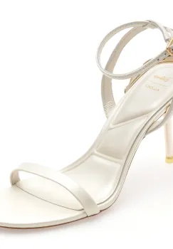 Sandale elegante ALDO albe, ARIELHEEL 100, din piele naturala lacuita imagine