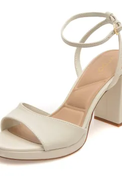 Sandale elegante ALDO albe, GRACIOUS 121, din piele naturala imagine