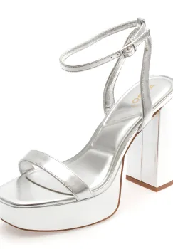 Sandale elegante ALDO argintii, 13967842, din piele ecologica imagine