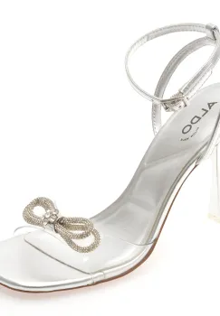 Sandale elegante ALDO argintii, OZLEY 040, din pvc imagine