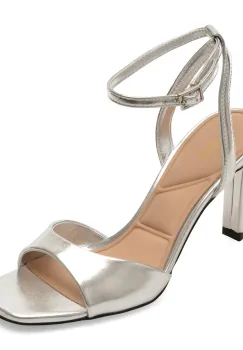 Sandale elegante ALDO argintii, SAKE 040, din piele ecologica imagine