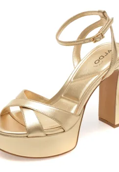 Sandale elegante ALDO aurii, ROSINE 710, din piele ecologica imagine