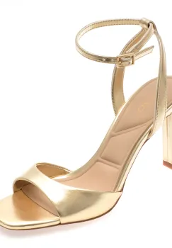 Sandale elegante ALDO aurii, SAKE 711, din piele ecologica imagine