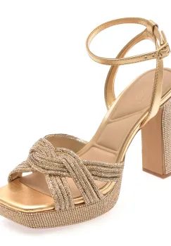 Sandale elegante ALDO aurii, SHIMMA 711, din piele ecologica imagine