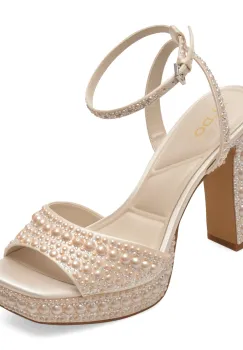 Sandale elegante ALDO bej, CHICGLEAM 110, din material textil imagine