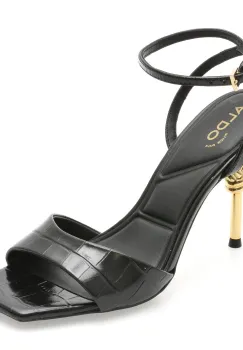 Sandale elegante ALDO negre, HARMONIOUS 001, din piele croco imagine