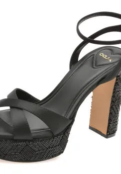 Sandale elegante ALDO negre, ROSINE 007, din material textil imagine