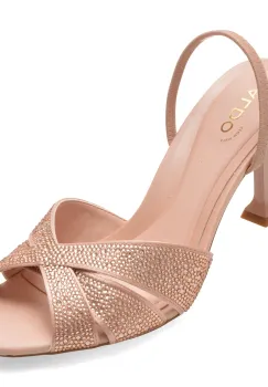Sandale elegante ALDO roz, 14241527, din material textil imagine