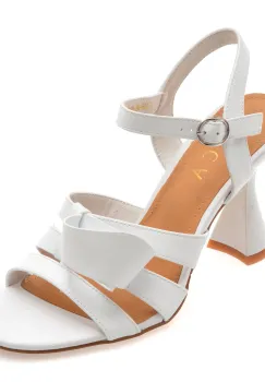 Sandale elegante EPICA albe, 60L, din piele naturala imagine