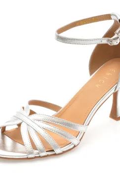 Sandale elegante EPICA argintii, 4H950, din piele naturala imagine