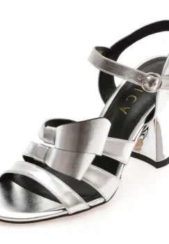 Sandale elegante EPICA argintii, 60L, din piele naturala imagine