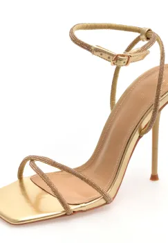 Sandale elegante EPICA aurii, 82941, din material textil imagine
