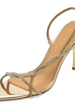 Sandale elegante EPICA aurii, 9183, din material textil imagine