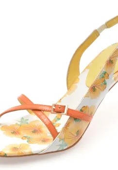 Sandale elegante EPICA galbene, EB629, din piele naturala imagine