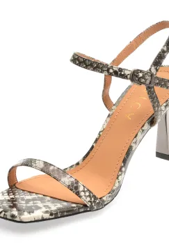 Sandale elegante EPICA gri, E302, din piele naturala imagine