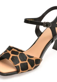 Sandale elegante EPICA maro, L167, din piele naturala imagine