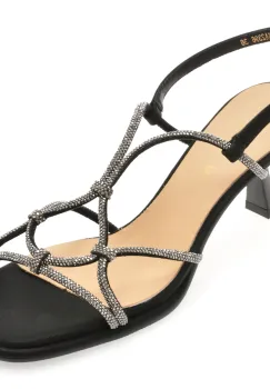 Sandale elegante EPICA negre, 2396, din piele ecologica imagine
