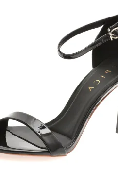 Sandale elegante EPICA negre, 551, din piele ecologica lacuite imagine