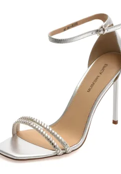 Sandale elegante EPICA PREMIUM argintii, 20136, din piele naturala imagine