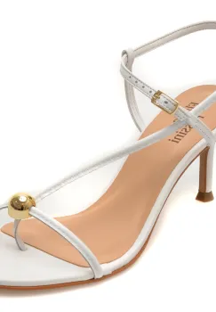 Sandale elegante FLAVIA PASSINI albe, 373401, din piele naturala imagine