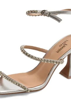 Sandale elegante FLAVIA PASSINI argintii, V1838, din piele naturala imagine