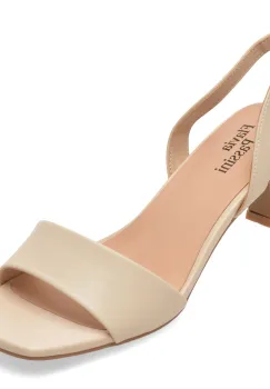 Sandale elegante FLAVIA PASSINI bej, Q4129, din piele naturala imagine