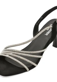 Sandale elegante FLAVIA PASSINI negre, A542, din piele intoarsa imagine