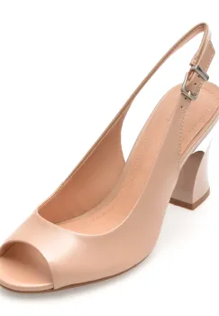 Sandale elegante FLAVIA PASSINI nude, 6446869, din piele naturala imagine