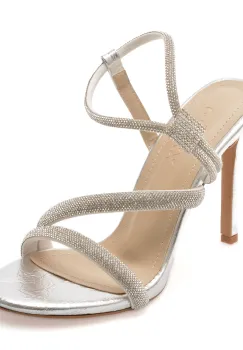 Sandale elegante GRYXX argintii, 3863523, din piele ecologica imagine
