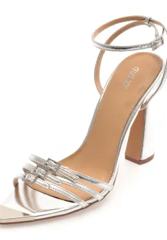 Sandale elegante GRYXX argintii, 82935, din piele ecologica imagine