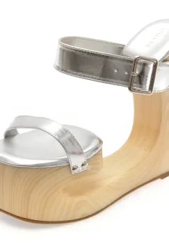Sandale elegante GRYXX argintii, HD1014, din piele ecologica imagine