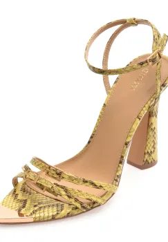 Sandale elegante GRYXX galbene, 82935, din piele ecologica imagine