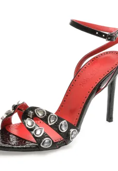 Sandale elegante GRYXX negre, 73132, din piele ecologica imagine